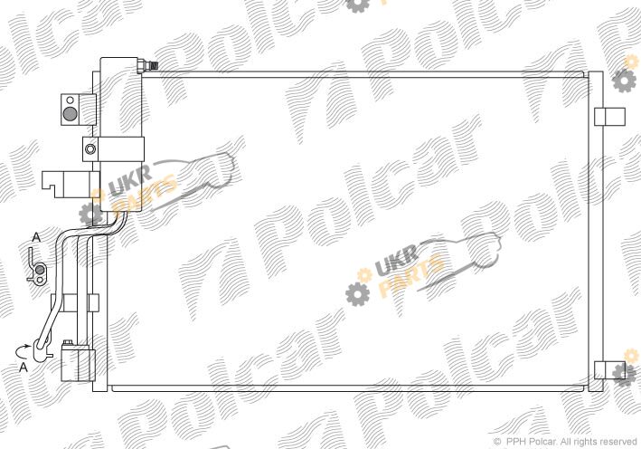 Радиатор кондиционера Polcar 2759K83K