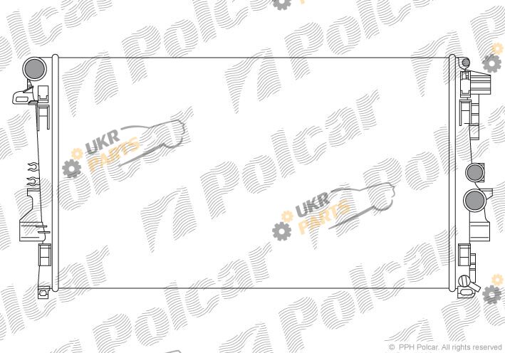 Радиатор охлаждения двигателя Polcar 504008A1