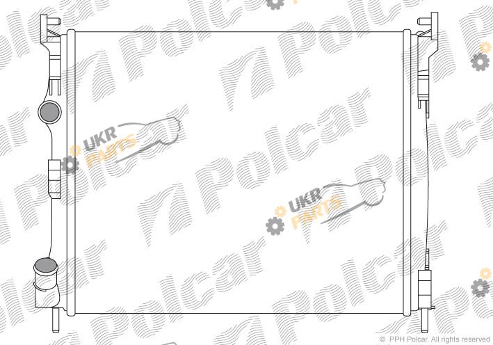 Радиатор охлаждения двигателя Polcar 601608A3