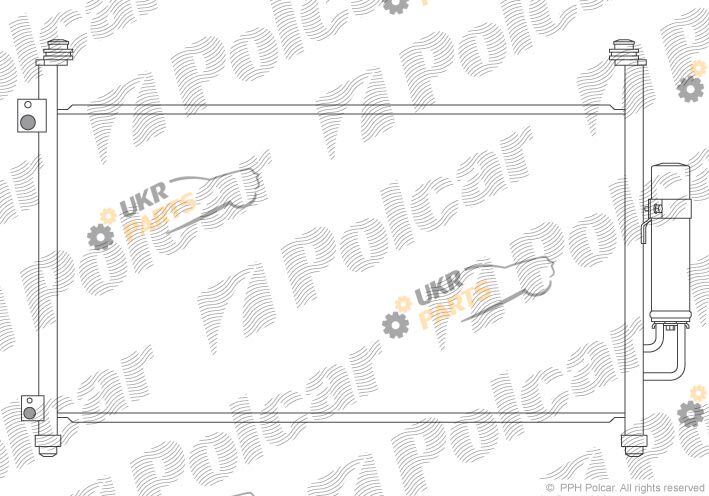Радиатор кондиционера Polcar 3828K83K