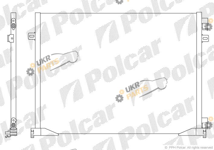 Радиатор кондиционера Polcar 6027K8C3S