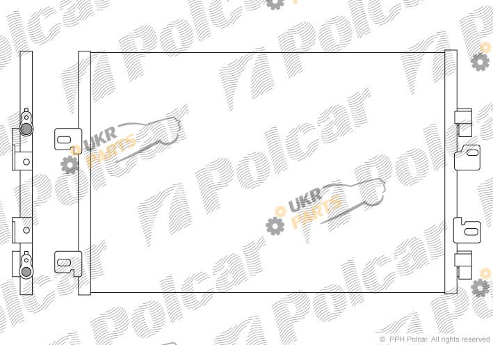 Радиатор кондиционера Polcar 6061K8C2