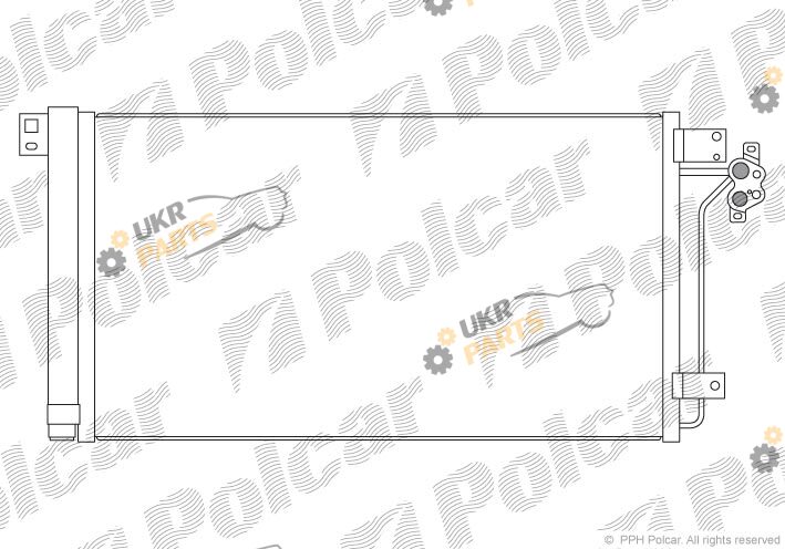 Радиатор кондиционера Polcar 9568K81K