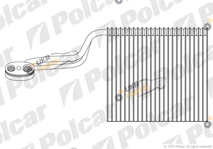Испаритель кондиционера Polcar 1334P8-1