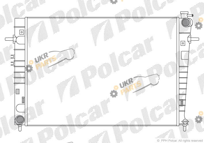 Радиатор охлаждения двигателя Polcar 4047082X