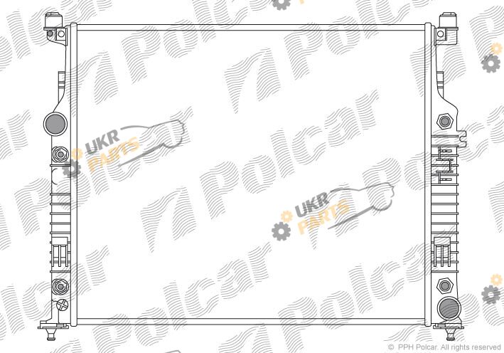 Радиатор охлаждения двигателя Polcar 504508-1