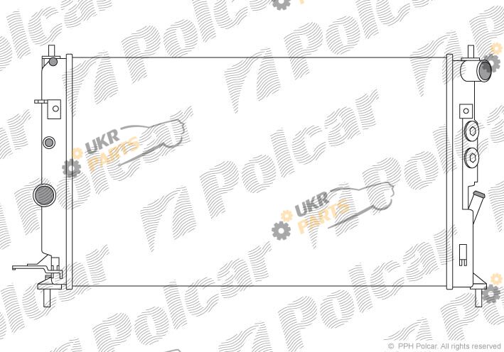 Радиатор охлаждения двигателя Polcar 551608A9
