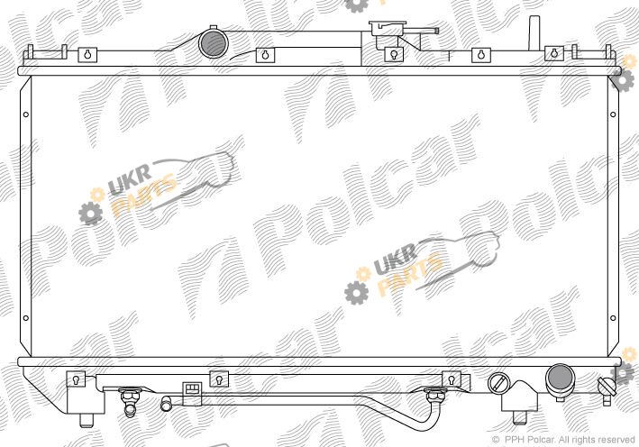 Радиатор охлаждения двигателя Polcar 812208-4