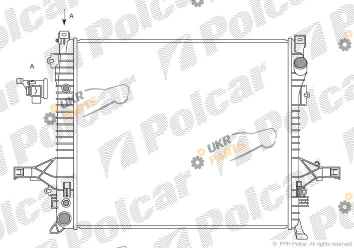 Радиатор охлаждения двигателя Polcar 909008-1
