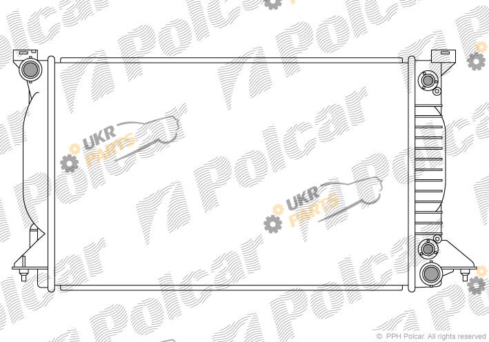 Радиатор охлаждения двигателя Polcar 133508-2