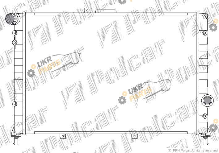 Радиатор охлаждения двигателя Polcar 421108-4