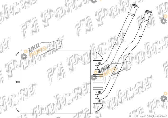 Радиатор печки Polcar 9568N81X