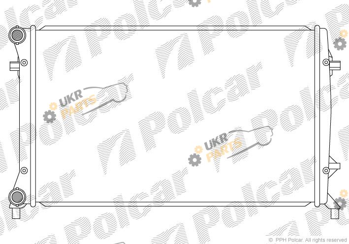 Радиатор охлаждения двигателя Polcar 133108-5
