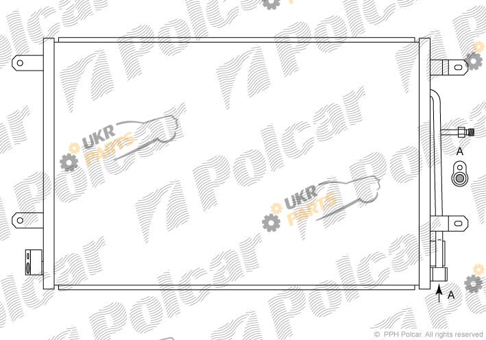 Радиатор кондиционера Polcar 1335K8C2