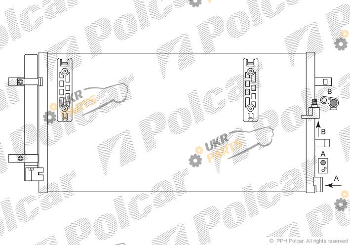 Радиатор кондиционера Polcar 1337K8C1