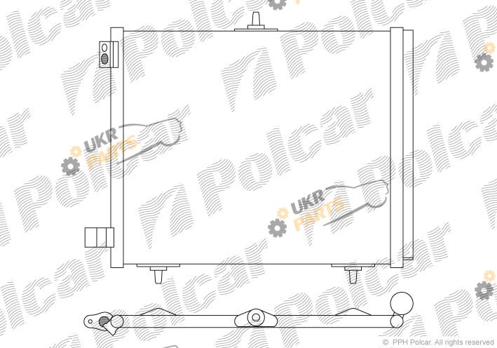Радиатор кондиционера Polcar 2316K8C2