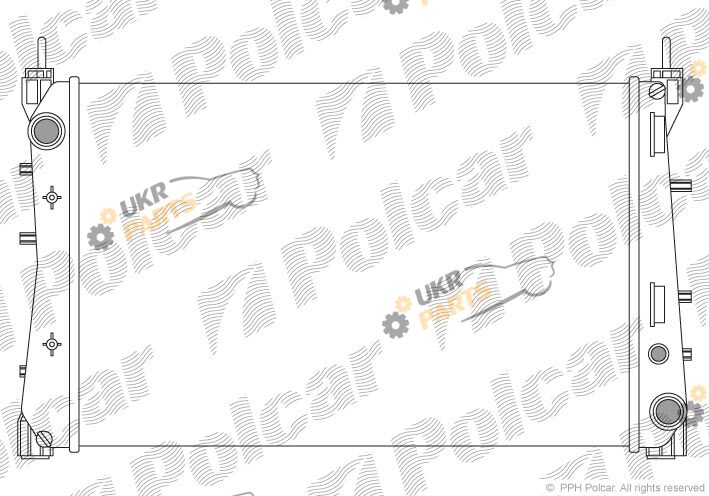 Радиатор охлаждения двигателя Polcar 302508A2