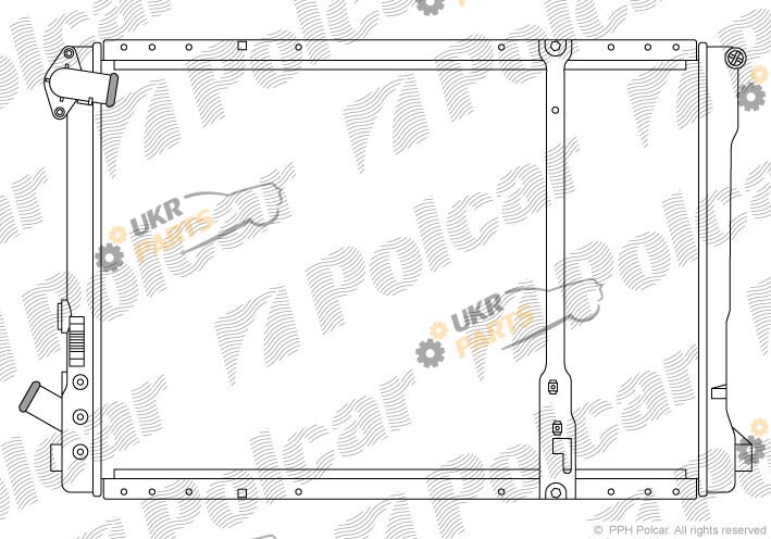 Радиатор охлаждения двигателя Polcar 603208A6