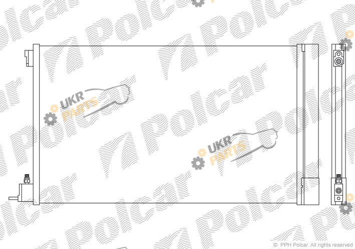 Радиатор кондиционера Polcar 5520K8C1