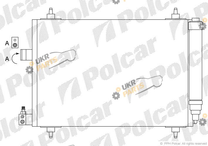 Радиатор кондиционера Polcar 5748K8C1S
