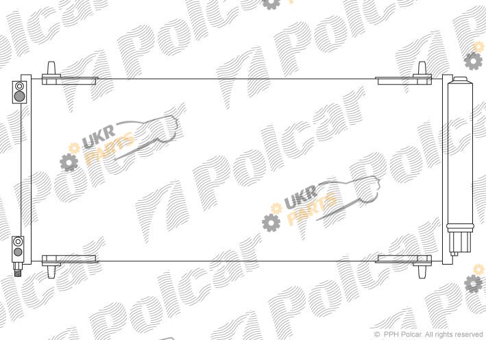Радиатор кондиционера Polcar 5748K8C2