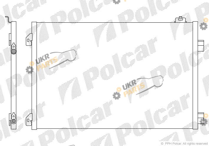 Радиатор кондиционера Polcar 6016K8C2