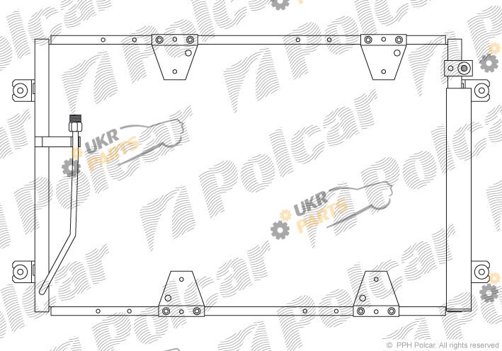 Радиатор кондиционера Polcar 7424K8C4