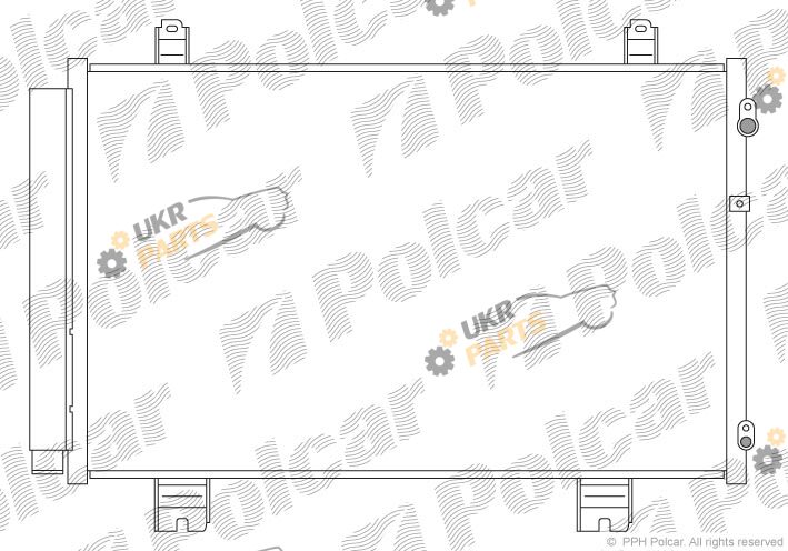 Радиатор кондиционера Polcar 8044K8C1