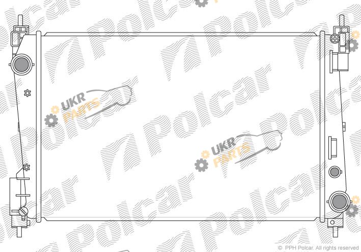 Радиатор охлаждения двигателя Polcar 302408-1