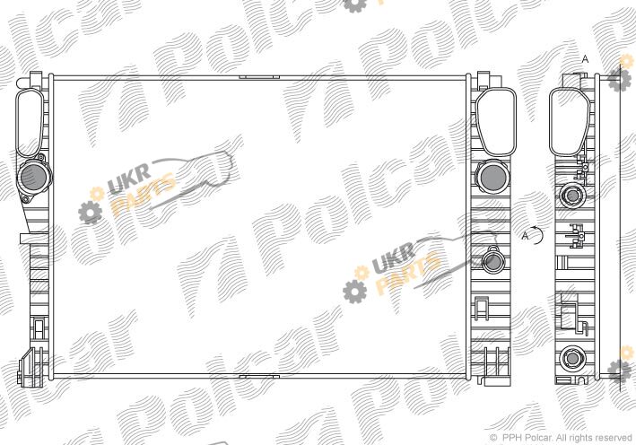 Радиатор охлаждения двигателя Polcar 501608-4