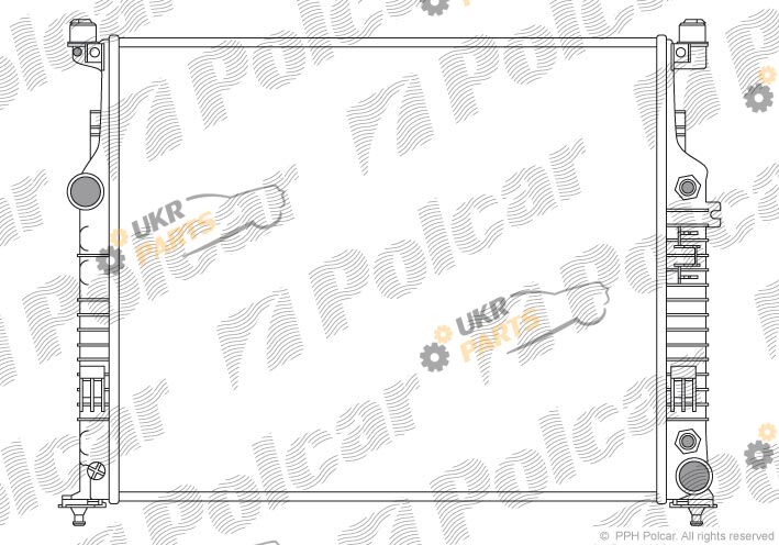 Радиатор охлаждения двигателя Polcar 504508-2