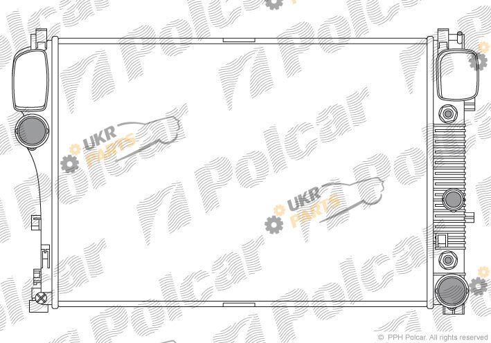 Радиатор охлаждения двигателя Polcar 503108-1