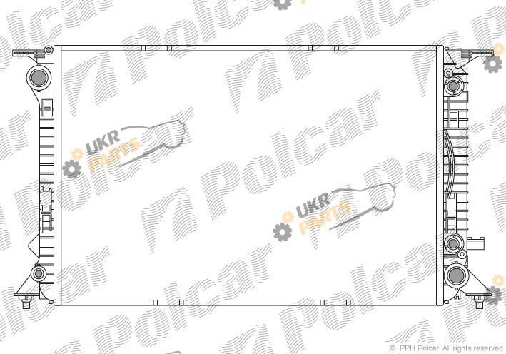Радиатор охлаждения двигателя Polcar 133708-2