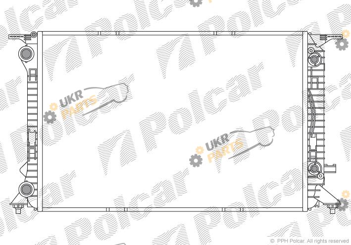 Радиатор охлаждения двигателя Polcar 1337083X