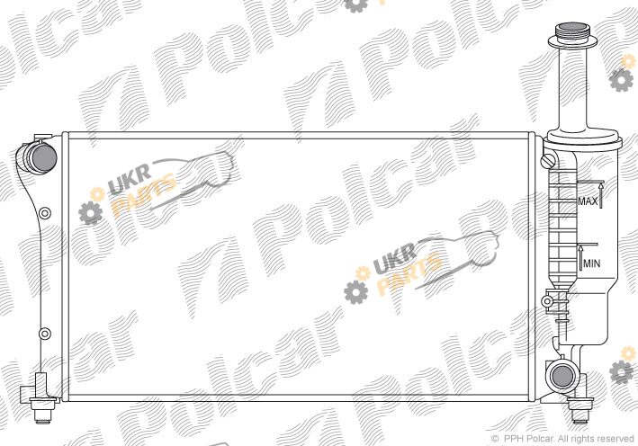Радиатор охлаждения двигателя Polcar 300408-5