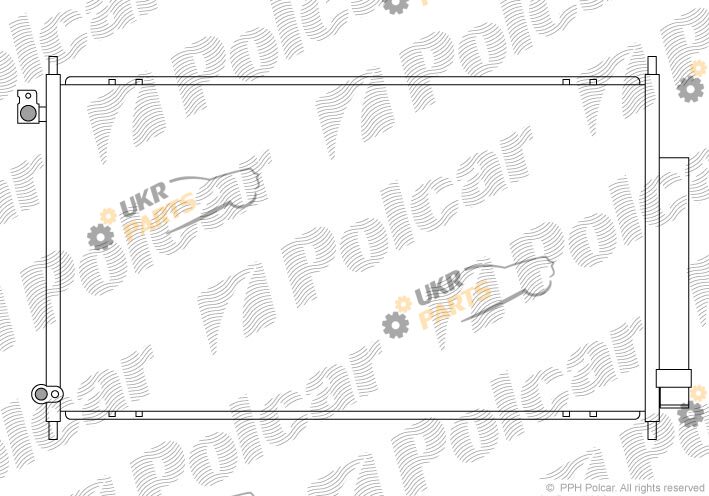 Радиатор кондиционера Polcar 3833K81K