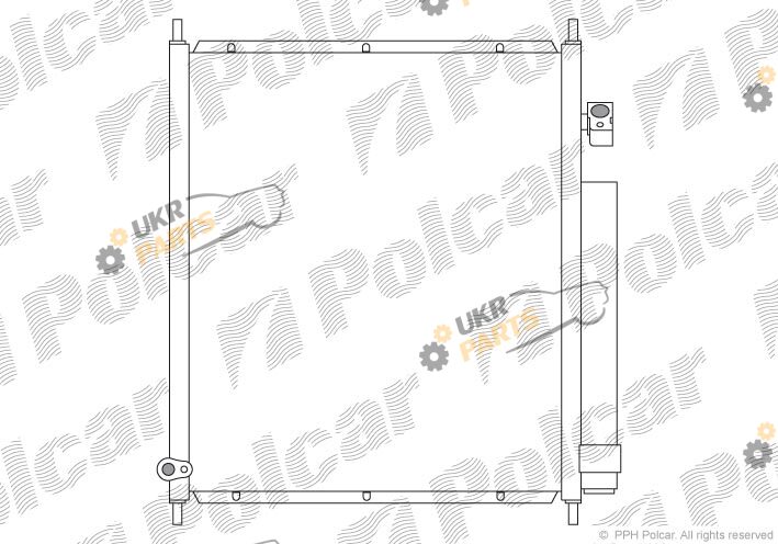 Радиатор кондиционера Polcar 3835K81K