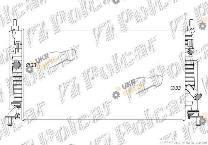 Радиатор охлаждения двигателя Polcar 454208-1