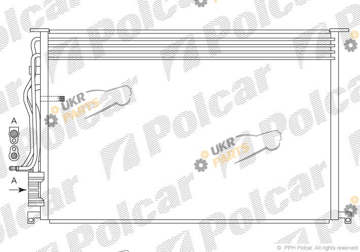 Радиатор кондиционера Polcar 1329K8C1
