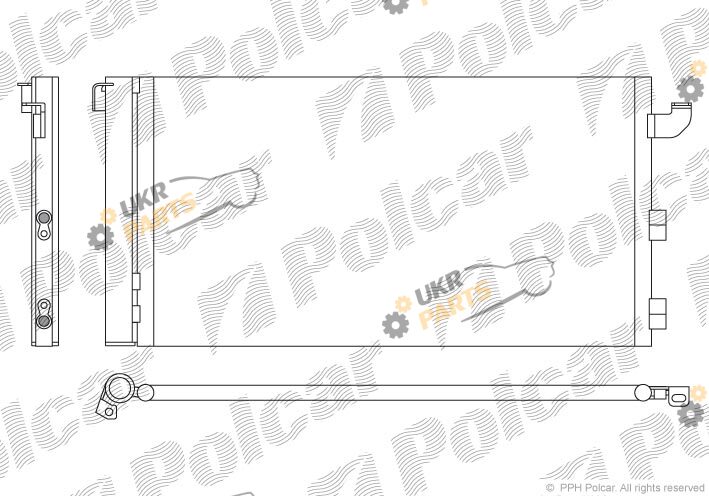 Радиатор кондиционера Polcar 3003K8C2