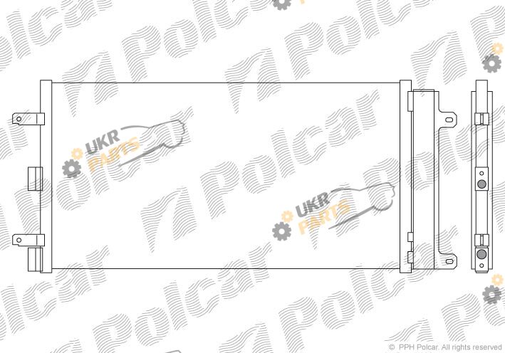 Радиатор кондиционера Polcar 3041K8C1