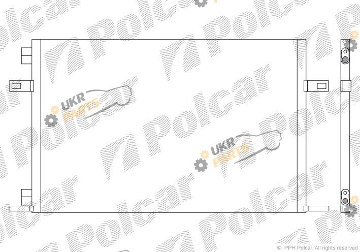 Радиатор кондиционера Polcar 6051K8C1