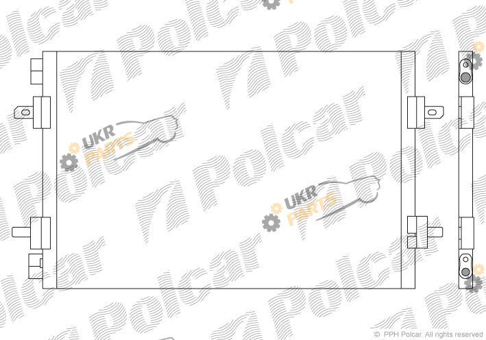 Радиатор кондиционера Polcar 6051K8C2