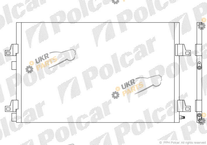 Радиатор кондиционера Polcar 6052K8C2
