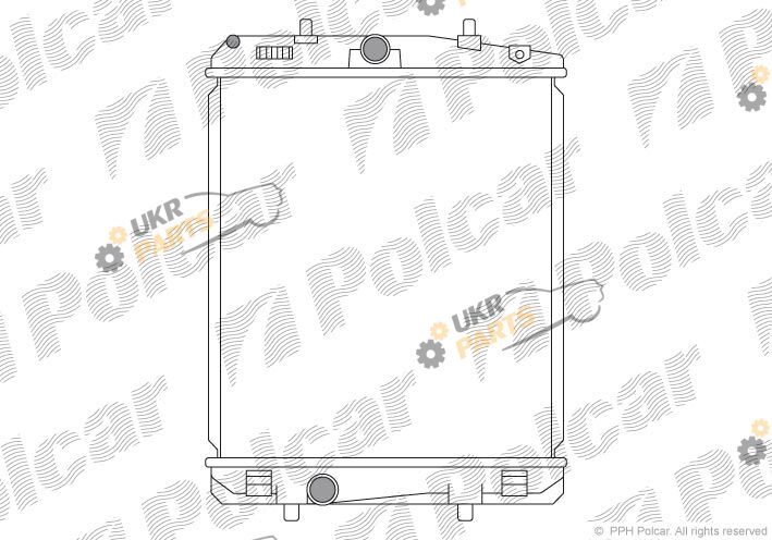 Радиатор охлаждения двигателя Polcar 230108A1