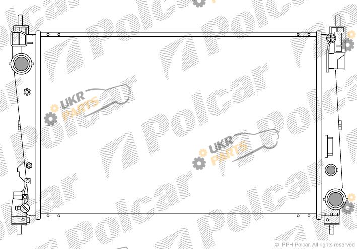Радиатор охлаждения двигателя Polcar 302408-2