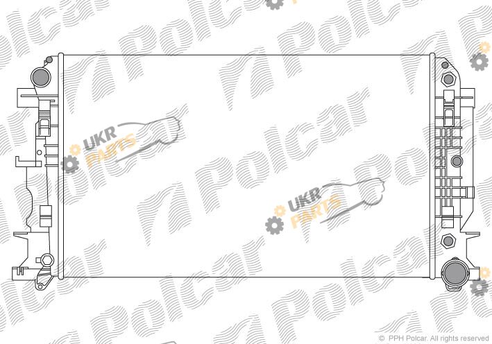 Радиатор охлаждения двигателя Polcar 506508-2