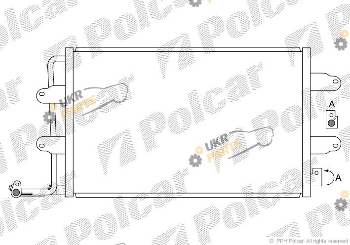 Радиатор кондиционера Polcar 9502K8C1