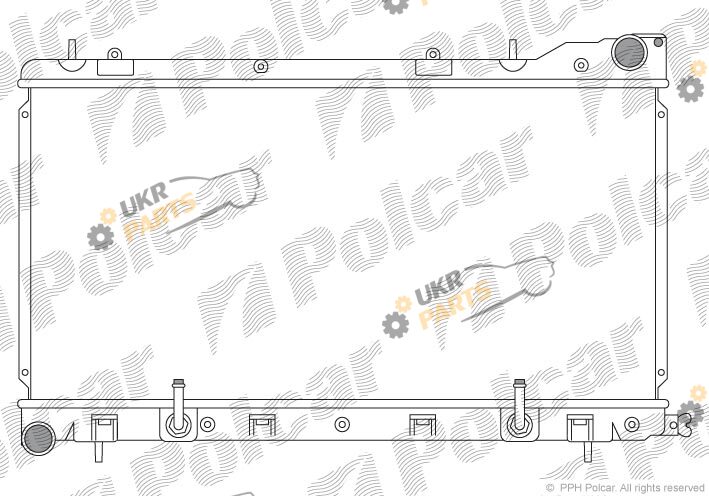 Радиатор охлаждения двигателя Polcar 723908-3