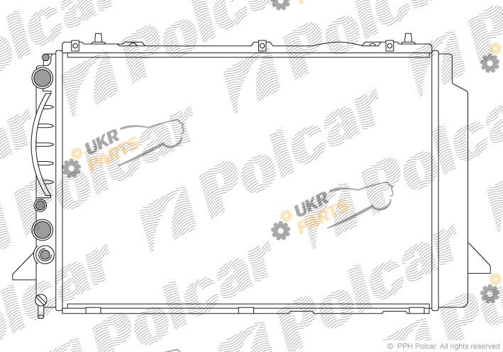 Радиатор охлаждения двигателя Polcar 130808A2
